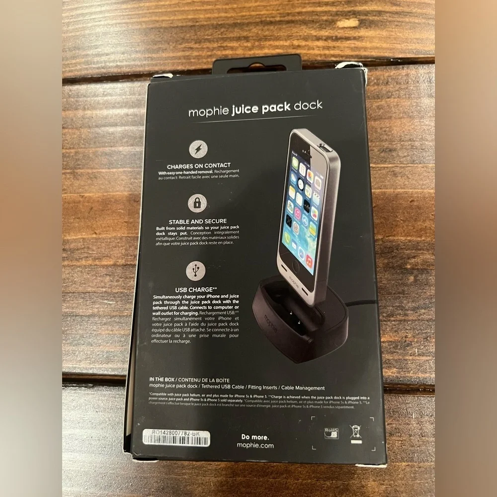Mophie Black Juice Pack Sock for iPhone 5/5s, NIB, charging, iPhone accessories